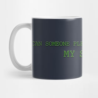 Limited Edition Jojo Richard Mitten "Can Someone Please Explain To Me, My Shirt?" Design Mug